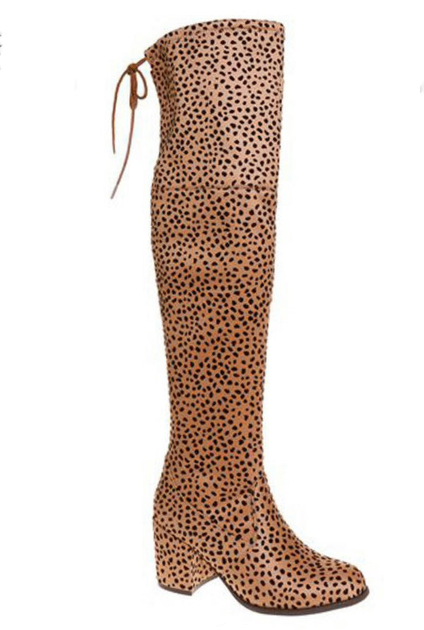 The Jane Boots: Cheetah Knee Boots - MomQueenBoutique