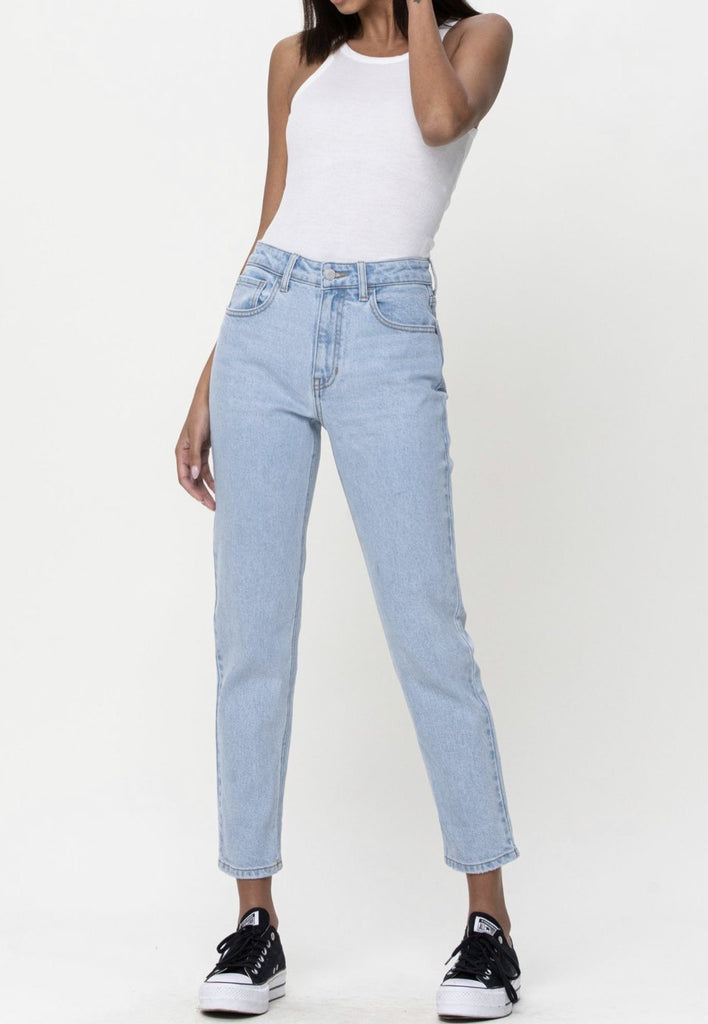 The Janet Jeans: High Rise Slim Straight Jean - MomQueenBoutique