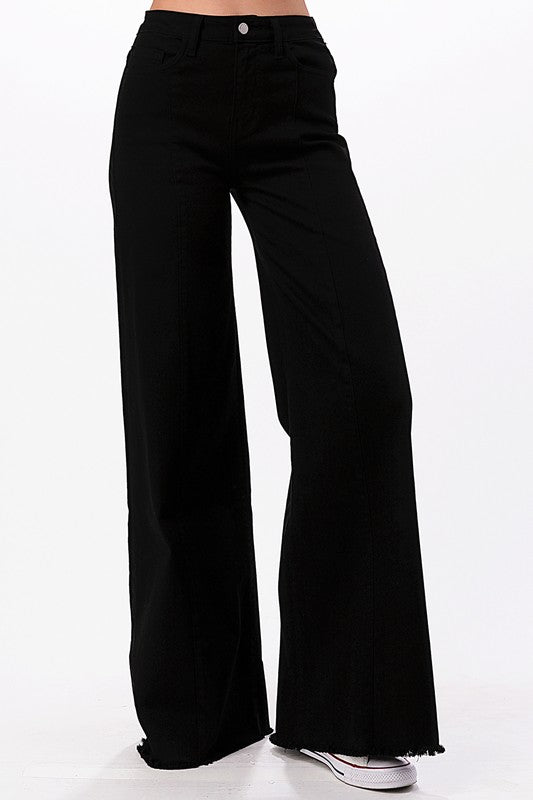 The Jen Jeans: Wide Leg Straight Jeans - MomQueenBoutique