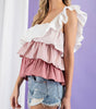 The Jennifer Top: One Shoulder Ruffle Top - MomQueenBoutique