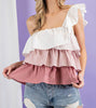 The Jennifer Top: One Shoulder Ruffle Top - MomQueenBoutique