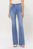 The Jessica Jeans: High Rise Stretchy Denim Flare Jeans - MomQueenBoutique