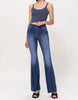 The Jessica Jeans: High Rise Stretchy Denim Flare Jeans - MomQueenBoutique