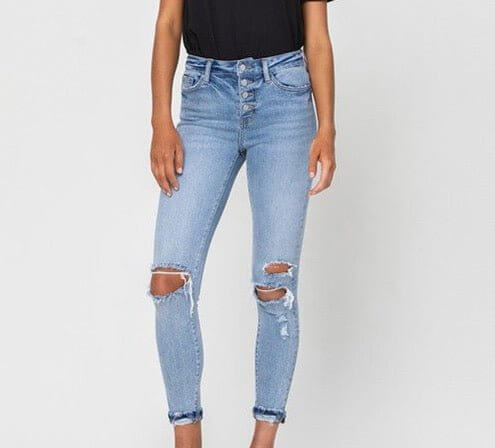 The Jill Jeans: High Rise Stretchy Skinny Jeans - MomQueenBoutique