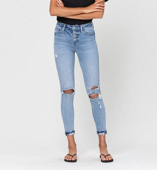 The Jill Jeans: High Rise Stretchy Skinny Jeans - MomQueenBoutique