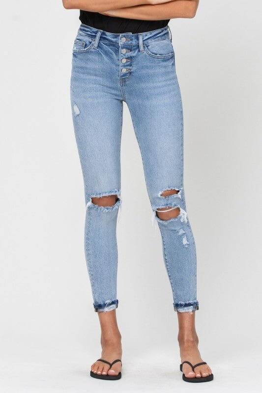 The Jill Jeans: High Rise Stretchy Skinny Jeans - MomQueenBoutique