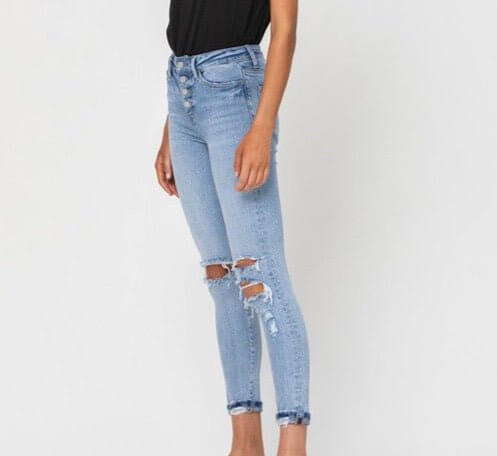 The Jill Jeans: High Rise Stretchy Skinny Jeans - MomQueenBoutique