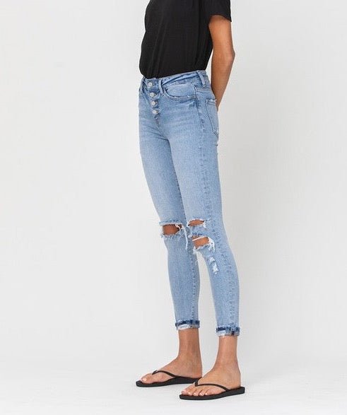 The Jill Jeans: High Rise Stretchy Skinny Jeans - MomQueenBoutique