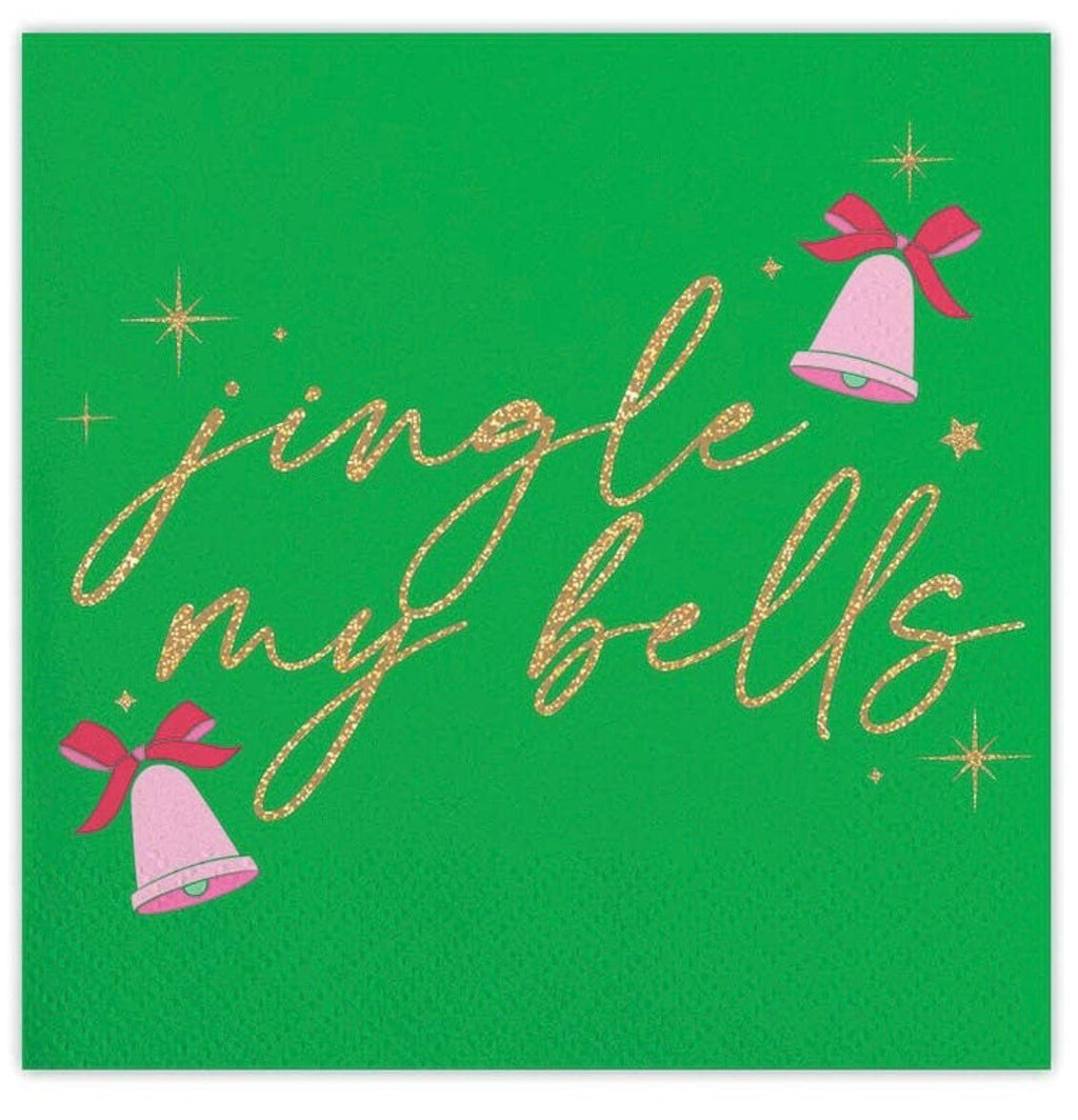 The Jingle Napkins: Christmas Holiday Beverage Napkins - MomQueenBoutique