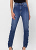 The Jolie Jeans: High Rise Ruched Bottom Skinny Jean - MomQueenBoutique