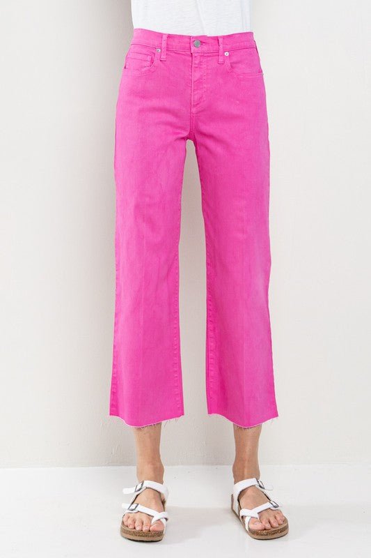 The Josie Jeans: Cropped Spring Jean In Pink, Purple, Orange and Yellow - MomQueenBoutique