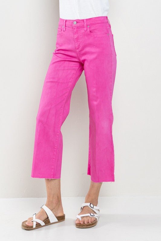 The Josie Jeans: Cropped Spring Jean In Pink, Purple, Orange and Yellow - MomQueenBoutique