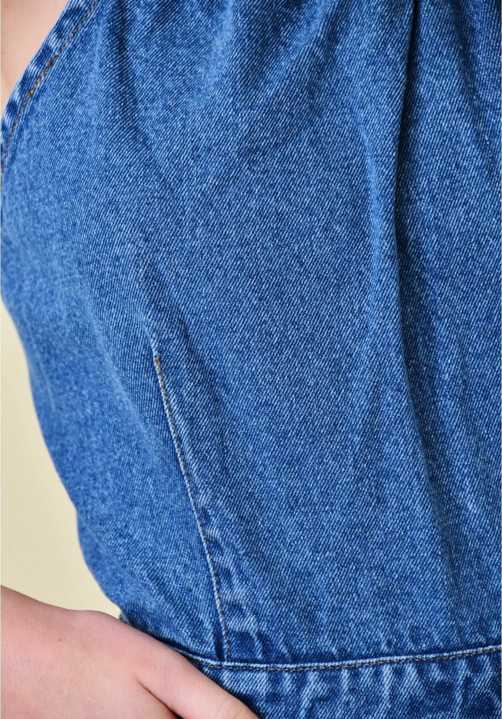 The Joslyn Jumpsuit: Denim Halter Jumpsuit - MomQueenBoutique