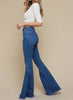 The Joy Jeans: High Waisted Button Flares Jeans - MomQueenBoutique