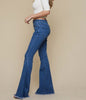 The Joy Jeans: High Waisted Button Flares Jeans - MomQueenBoutique