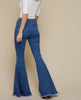 The Joy Jeans: High Waisted Button Flares Jeans - MomQueenBoutique