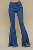 The Joy Jeans: High Waisted Button Flares Jeans - MomQueenBoutique