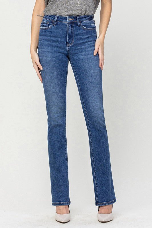 The Judy Jeans: Stretchy High Rise Bootcut Jeans - MomQueenBoutique