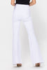 The July Jean: High Rise White Pull On Flare Jeans - MomQueenBoutique