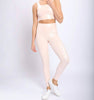 The Just Peachy Yoga Pants: Pastel Foil Highwaisted Leggings - MomQueenBoutique