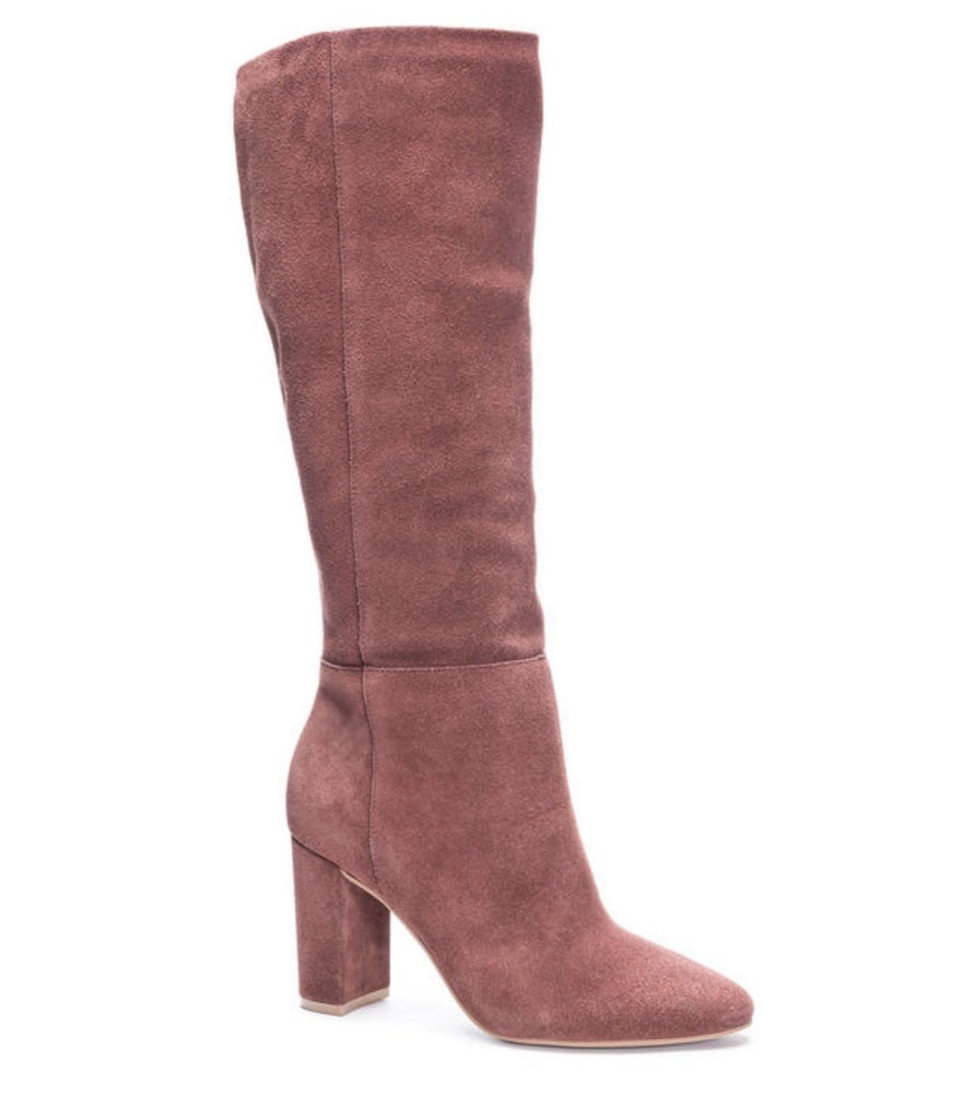 The Kadence Boots: Red Suede Knee Boot - MomQueenBoutique