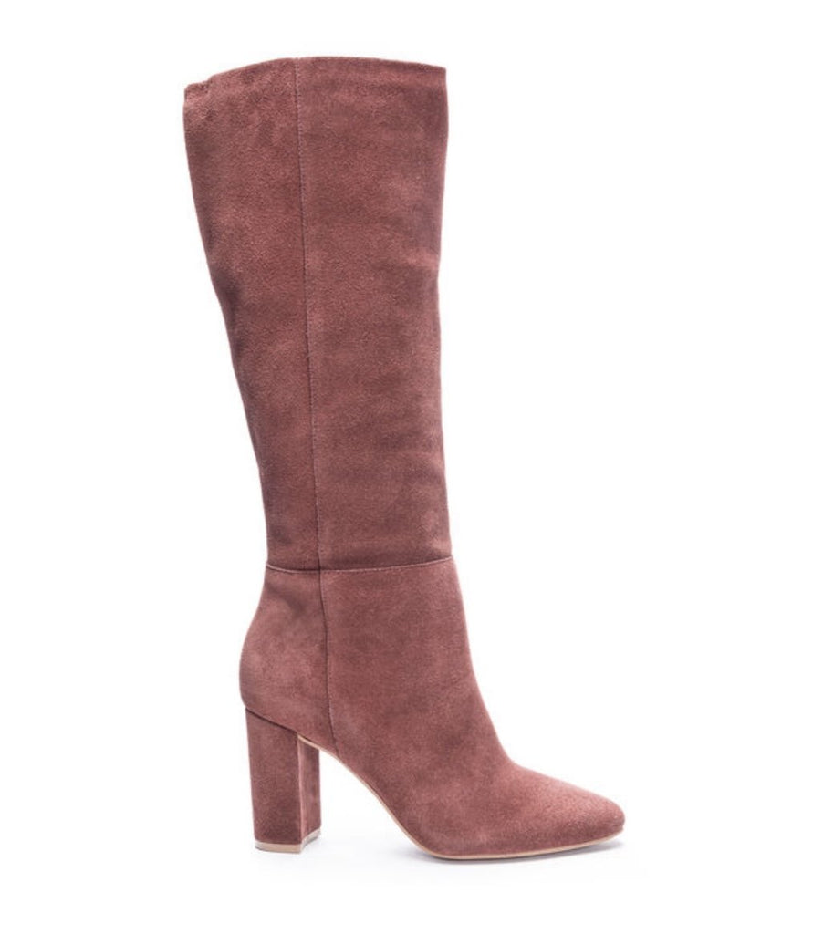 The Kadence Boots: Red Suede Knee Boot - MomQueenBoutique