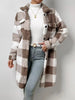 The Katie Cardi: Sherpa Plaid Midi Coat - MomQueenBoutique