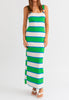 The Kelly Dress: Striped Body Con Maxi Dress - MomQueenBoutique