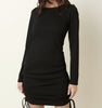 The Kimberly Dress: Ruched Detail Cut Out Back Mini Dress - MomQueenBoutique