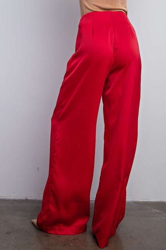 The Kyle Pants: High Waisted Wide Leg Dress Pant - MomQueenBoutique