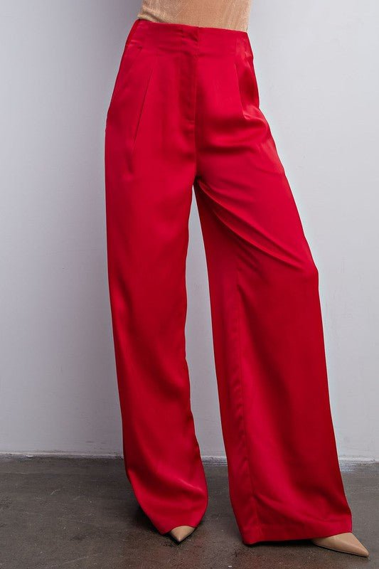 The Kyle Pants: High Waisted Wide Leg Dress Pant - MomQueenBoutique