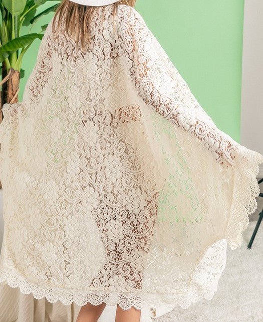 The Lacey Cardigan: Oversized Lace Cocoon Cardigan - MomQueenBoutique