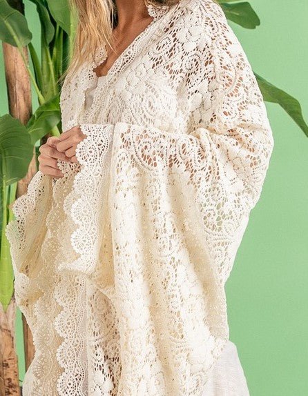 The Lacey Cardigan: Oversized Lace Cocoon Cardigan - MomQueenBoutique