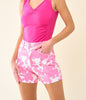 The Lainey Shorts: Pink Cow Print Shorts - MomQueenBoutique