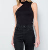 The Laura Bodysuit: One Shoulder Mock Neck Bodysuit - MomQueenBoutique