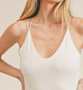 The Lexi Bodysuit: V-Neck X-Back Bodysuit - MomQueenBoutique