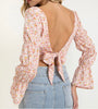 The Lindsay Blouse: Open Back Floral Top - MomQueenBoutique