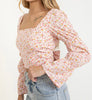 The Lindsay Blouse: Open Back Floral Top - MomQueenBoutique