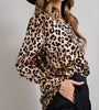 The Liza Blouse: Long Sleeve Leopard Print Blouse - MomQueenBoutique