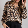 The Liza Blouse: Long Sleeve Leopard Print Blouse - MomQueenBoutique