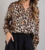 The Liza Blouse: Long Sleeve Leopard Print Blouse - MomQueenBoutique