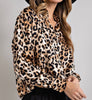 The Liza Blouse: Long Sleeve Leopard Print Blouse - MomQueenBoutique