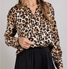 The Liza Blouse: Long Sleeve Leopard Print Blouse - MomQueenBoutique