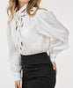 The Logan Blouse: Lace Trimmed Cut Out Blouse - MomQueenBoutique