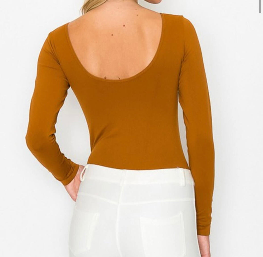 The Long Sleeve Basic Bodysuit: Long Sleeve Seamless Bodysuit - MomQueenBoutique