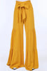 The Macie Pants: Wide Leg Mustard Palazzo Bow Pants - MomQueenBoutique