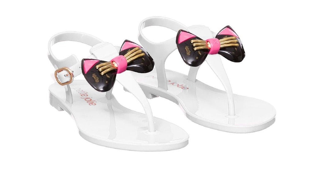 The Mackenzie Sandals: Girls Jelly Thong Kitty Sandal - MomQueenBoutique