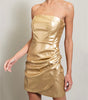 The Madeline Dress: Strapless Pleather Dress - MomQueenBoutique