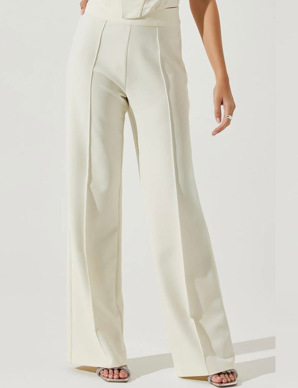 The Madison Pants: High Waist Pintuck Trouser Pants - MomQueenBoutique