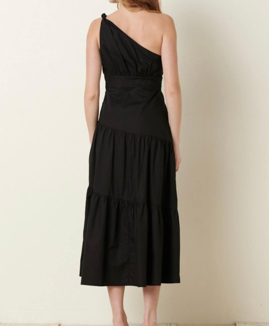 The Mary Dress: Poplin One Shoulder Maxi Dress - MomQueenBoutique